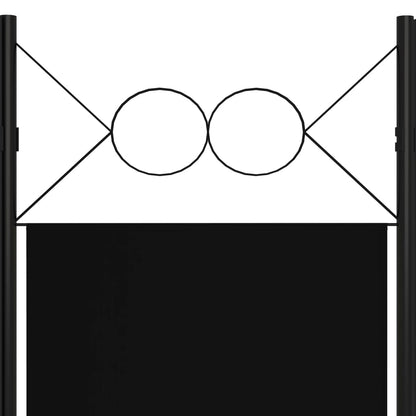 3-tlg. Raumteiler Schwarz 120 x 180 cm
