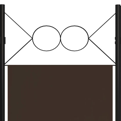 5-tlg. Raumteiler Braun 200 x 180 cm