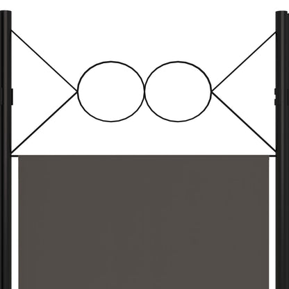 5-tlg. Raumteiler Anthrazit 200 x 180 cm