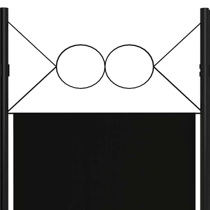5-tlg. Raumteiler Schwarz 200 x 180 cm
