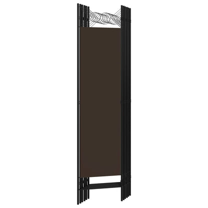 6-tlg. Raumteiler Braun 240 x 180 cm