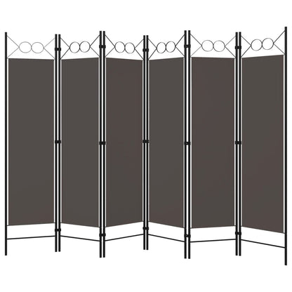 6-tlg. Raumteiler Anthrazit 240 x 180 cm