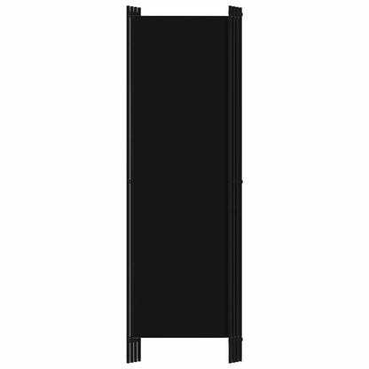4-tlg. Raumteiler Schwarz 200x180 cm