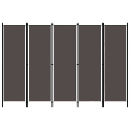 5-tlg. Raumteiler Anthrazit 250x180 cm