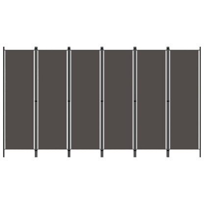 6-tlg. Raumteiler Anthrazit 300x180 cm