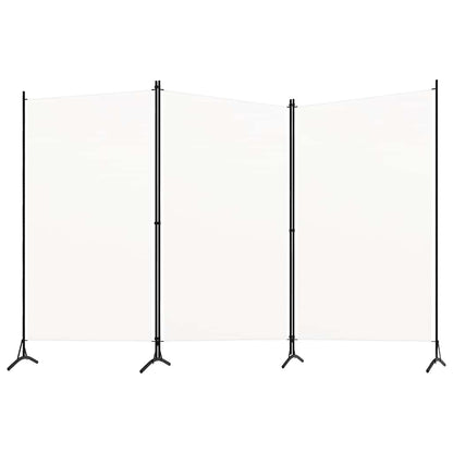 3-tlg. Raumteiler Weiß 260x180 cm Stoff