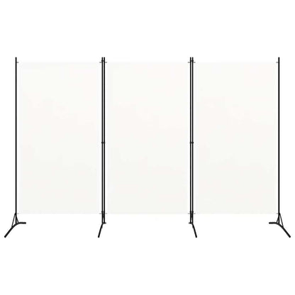 3-tlg. Raumteiler Weiß 260x180 cm Stoff