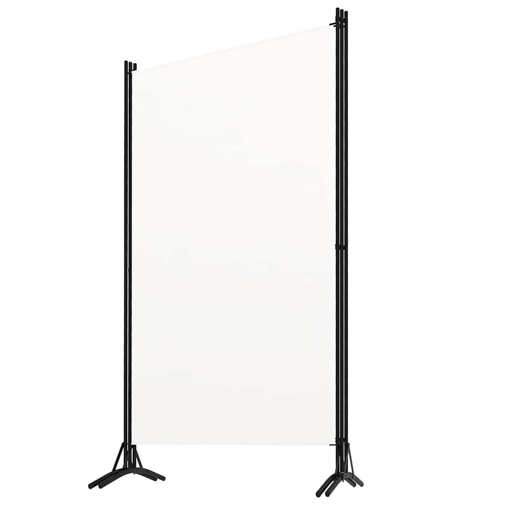 3-tlg. Raumteiler Weiß 260x180 cm Stoff