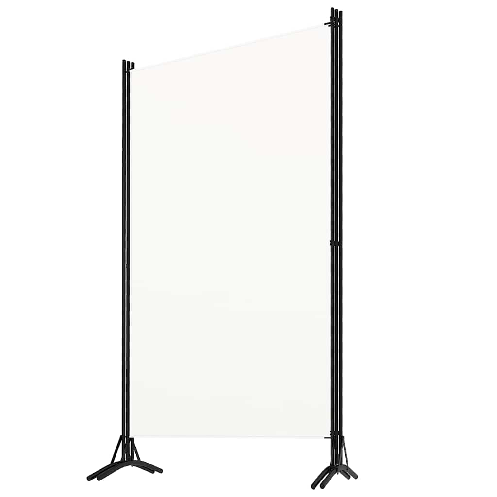 3-tlg. Raumteiler Weiß 260x180 cm Stoff