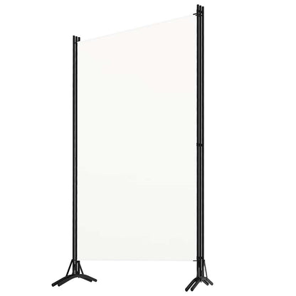 3-tlg. Raumteiler Weiß 260x180 cm Stoff