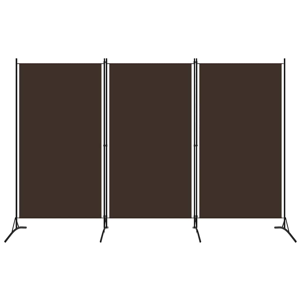 3-tlg. Raumteiler Braun 260x180 cm