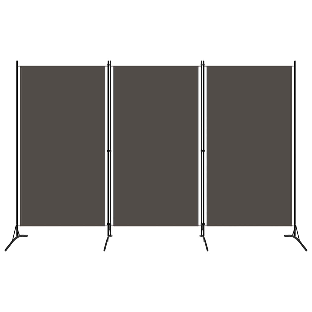 3-tlg. Raumteiler Anthrazit 260x180 cm