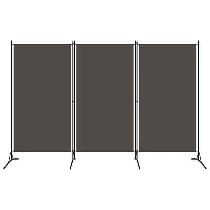 3-tlg. Raumteiler Anthrazit 260x180 cm