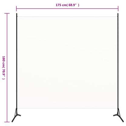 Raumteiler Weiß 175x180 cm Stoff