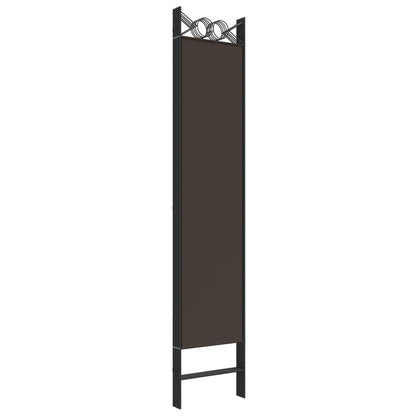 5-tlg. Paravent Braun 200x200 cm Stoff