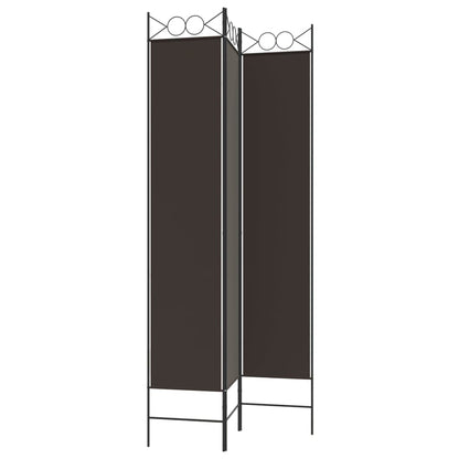 3-tlg. Paravent Braun 120x220 cm Stoff