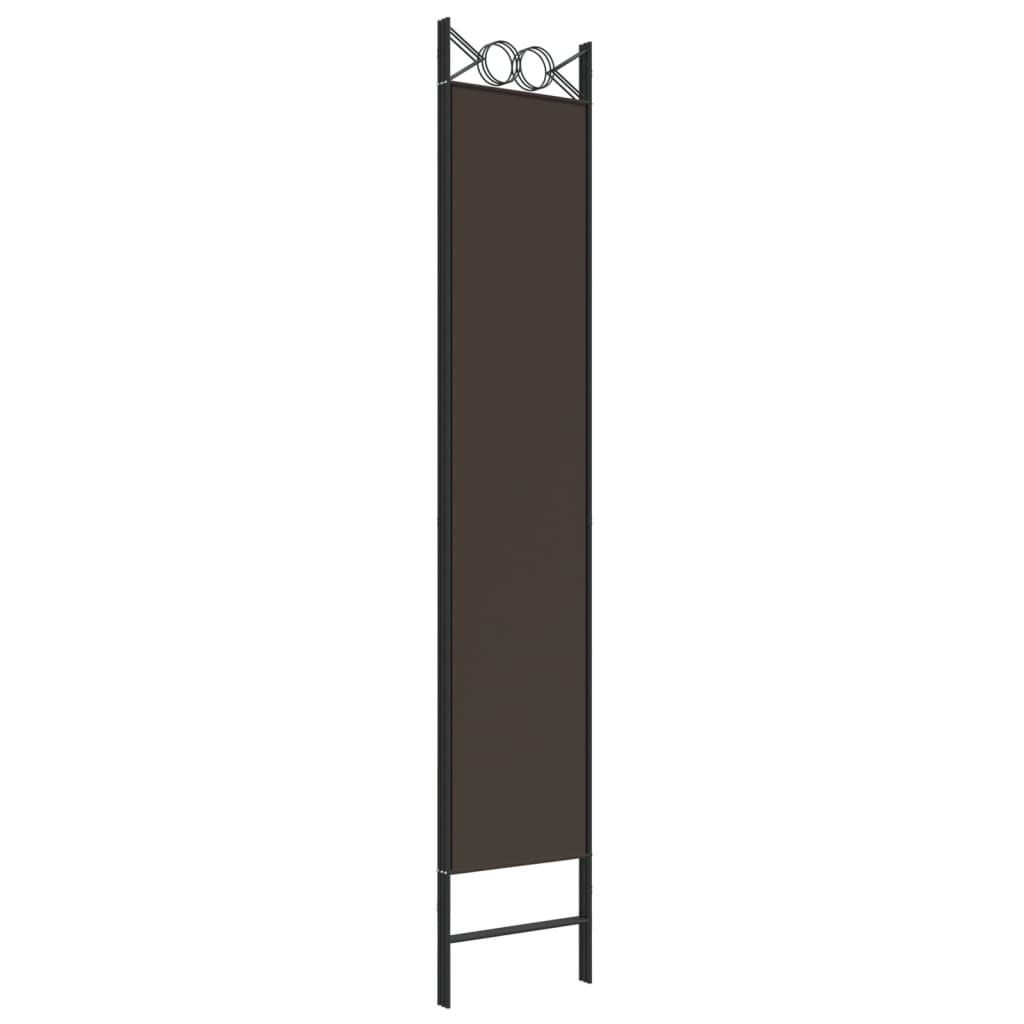 3-tlg. Paravent Braun 120x220 cm Stoff