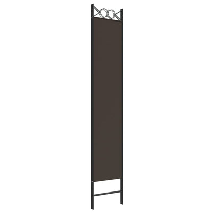 3-tlg. Paravent Braun 120x220 cm Stoff