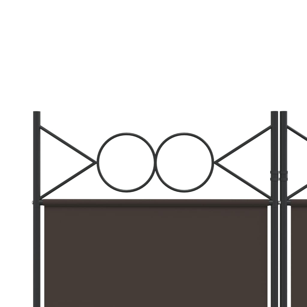 3-tlg. Paravent Braun 120x220 cm Stoff