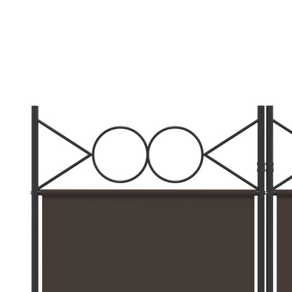 3-tlg. Paravent Braun 120x220 cm Stoff
