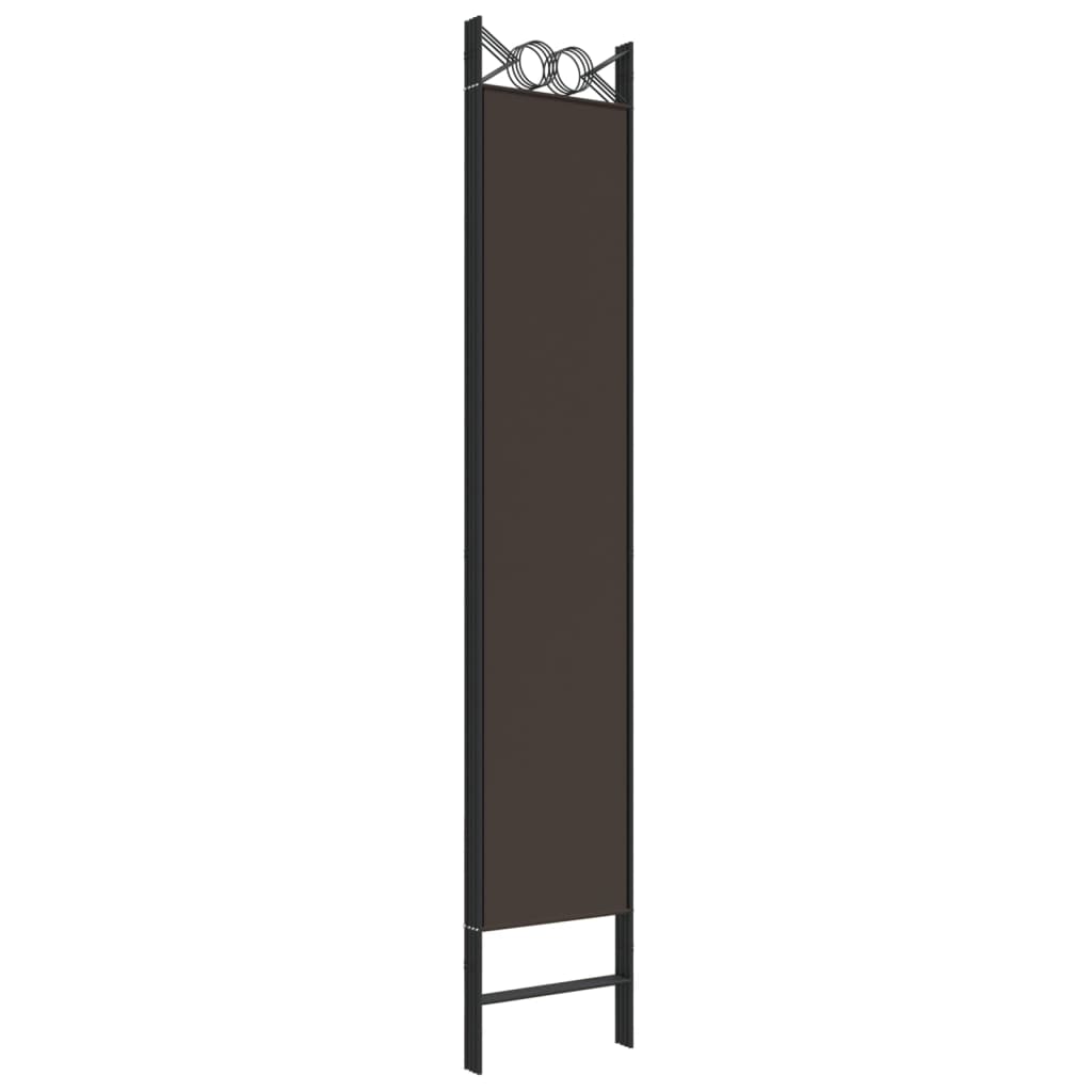 4-tlg. Paravent Braun 160x220 cm Stoff
