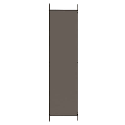 5-tlg. Paravent Anthrazit 250x200 cm Stoff