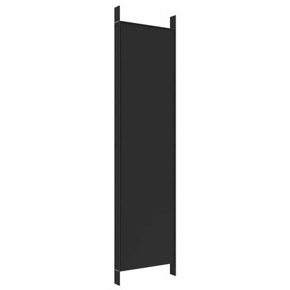 5-tlg. Paravent Schwarz 250x200 cm Stoff