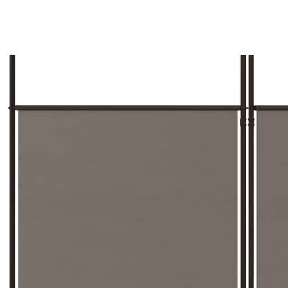 6-tlg. Paravent Anthrazit 300x220 cm Stoff