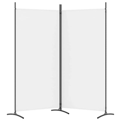 2-tlg. Paravent Weiß 175x180 cm Stoff