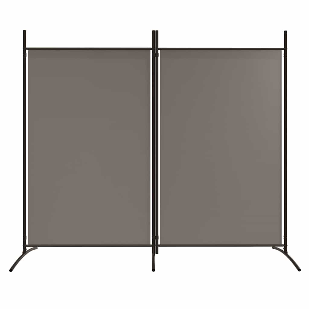 2-tlg. Paravent Anthrazit 175x180 cm Stoff