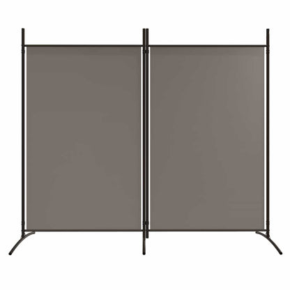 2-tlg. Paravent Anthrazit 175x180 cm Stoff