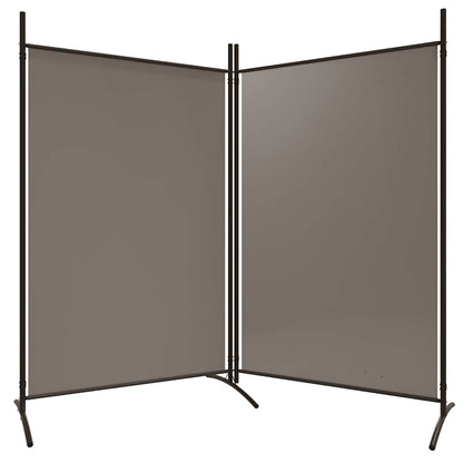 2-tlg. Paravent Anthrazit 175x180 cm Stoff