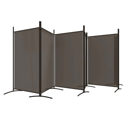 6-tlg. Paravent Anthrazit 520x180 cm Stoff