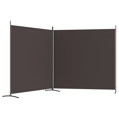 2-tlg. Paravent Braun 348x180 cm Stoff
