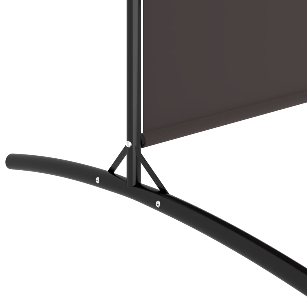 2-tlg. Paravent Braun 348x180 cm Stoff