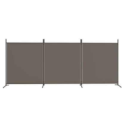 3-tlg. Paravent Anthrazit 525x180 cm Stoff