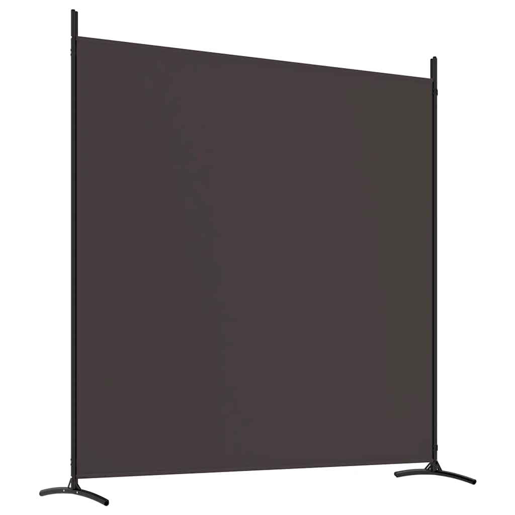 4-tlg. Paravent Braun 698x180 cm Stoff